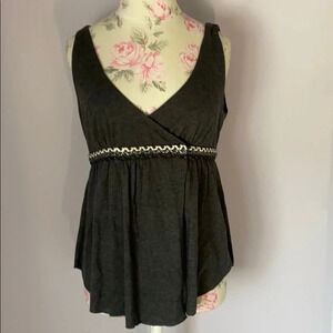La Rok grey sleeveless top size Medium